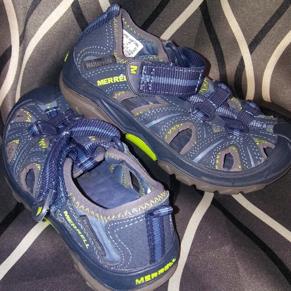 EUC!! Merrell Hydro Hiker Blue Sandal Boy's 10M